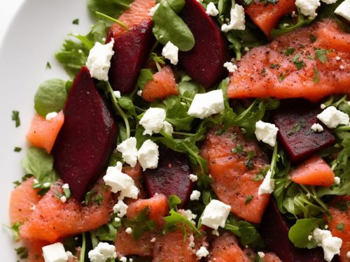 Harissa Trout, Beetroot & Grapefruit Salad with Whipped Feta