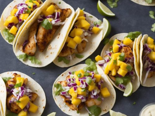 Healthy Fish Tacos with Mango Salsa