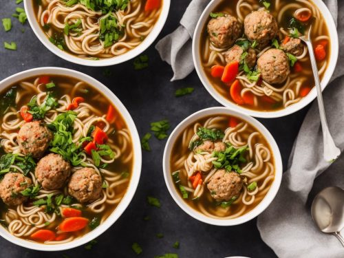 Healthy Meatball & Noodle Soup