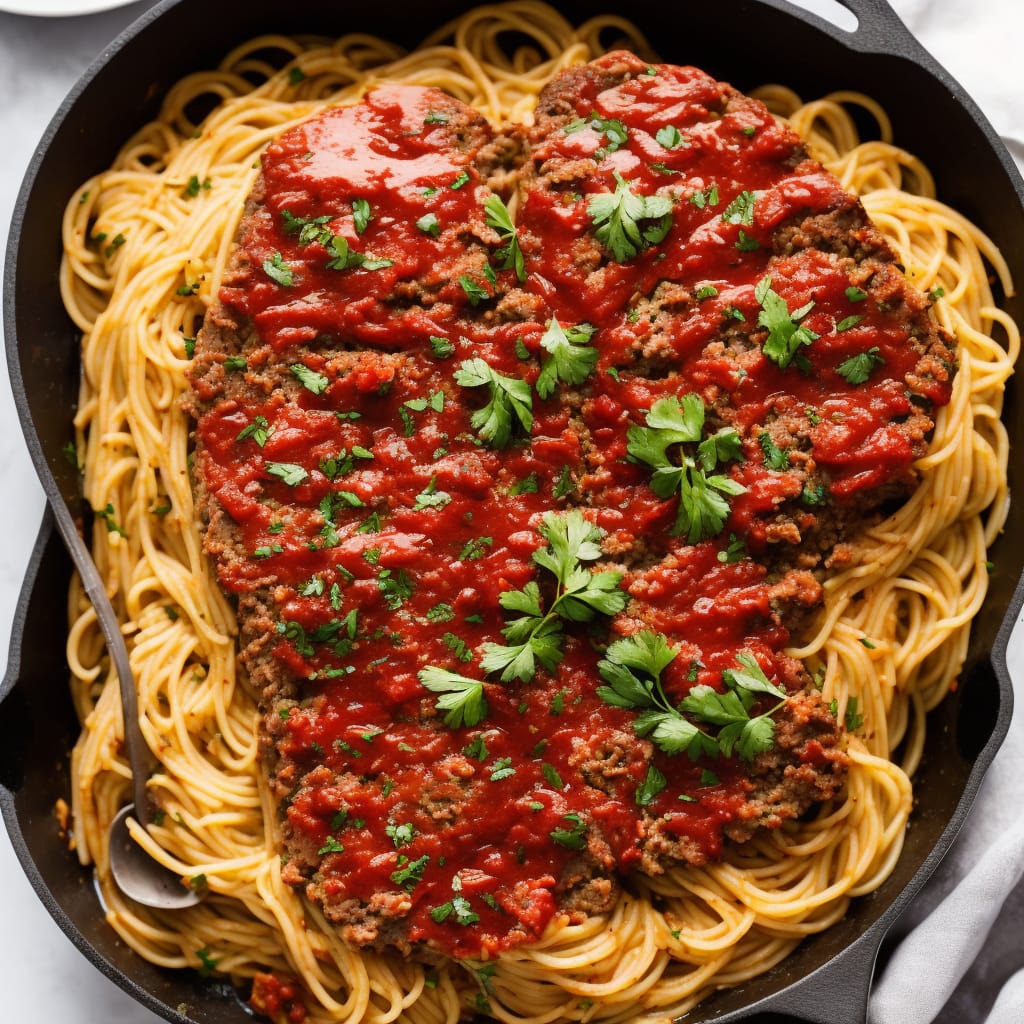Healthy Meatloaf with Spaghetti Sauce