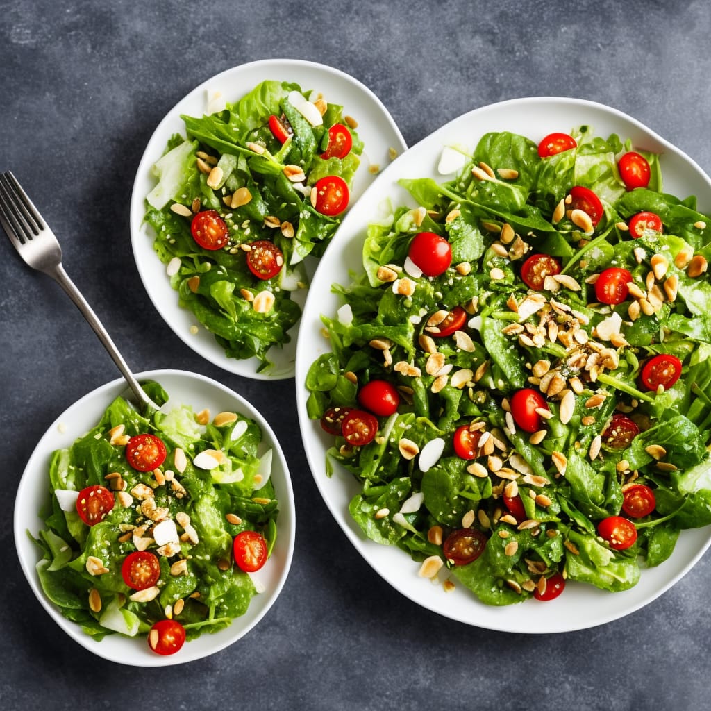 Healthy Salad with Ginger Soy Dressing Recipe