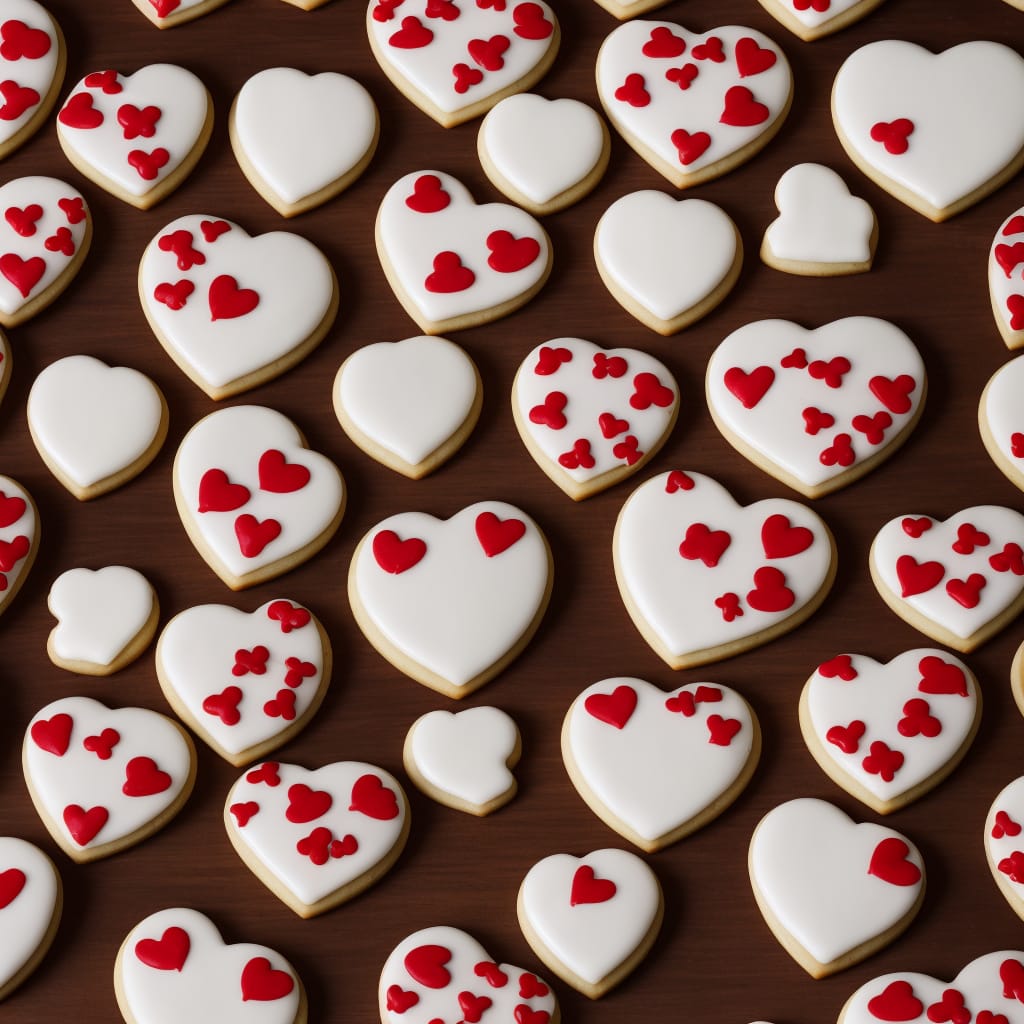 Heart Cookies Decorated with Royal Icing