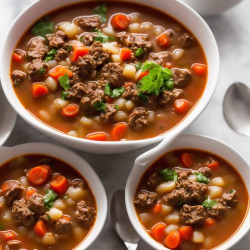 Hearty Hamburger Soup Recipe