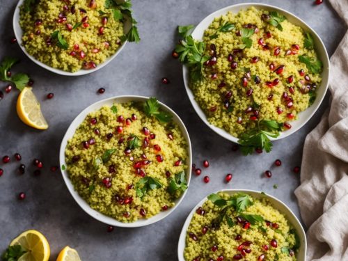 Herby Couscous with Citrus & Pomegranate Dressing