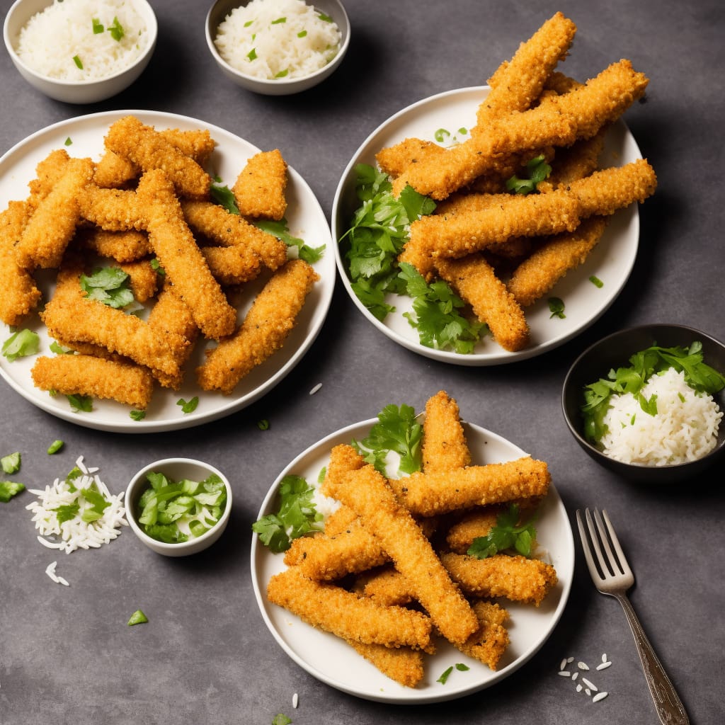 Herby Fish Fingers with Chinese-Style Rice Recipe