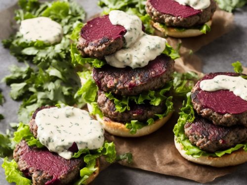 Herby Lamb Burgers with Beetroot Mayo
