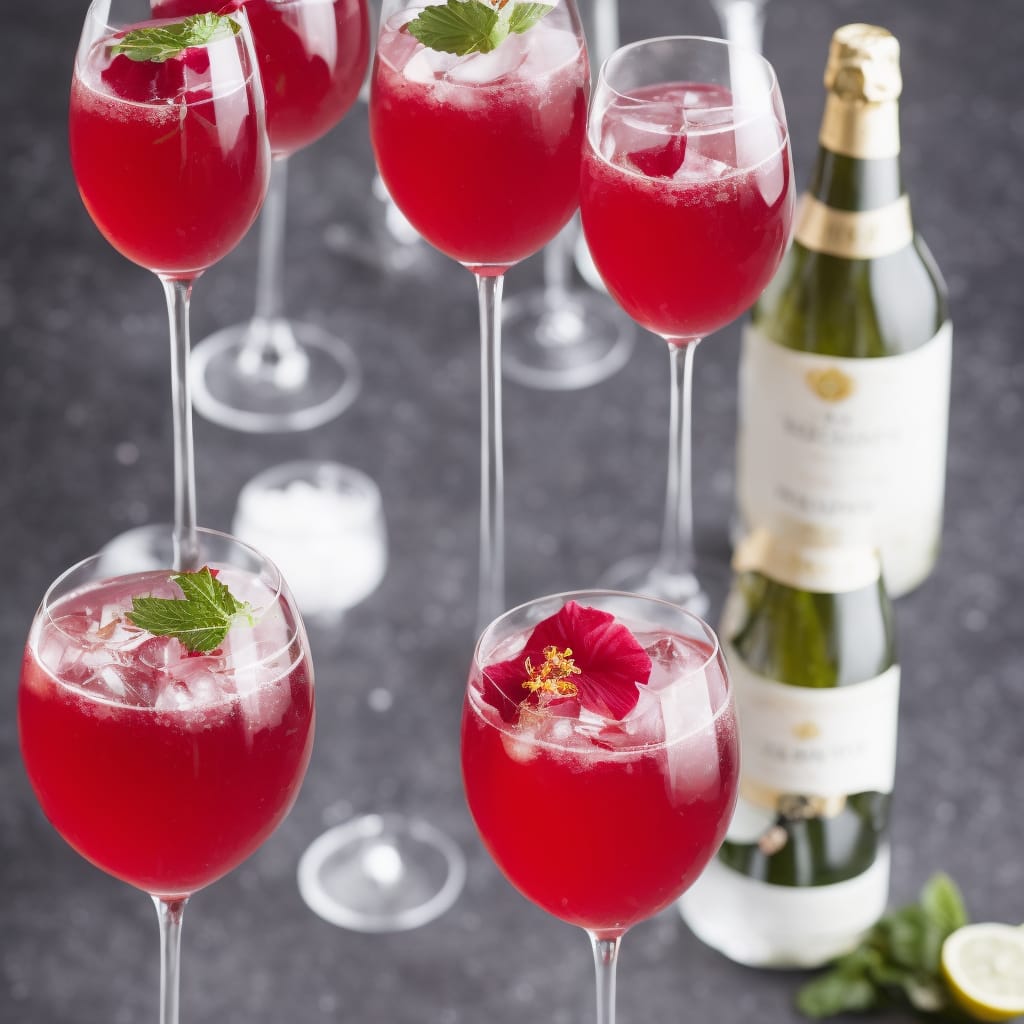 Hibiscus & Prosecco Cocktail