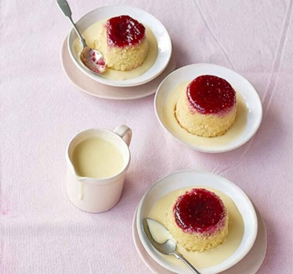 Hot Coconut & Raspberry Puds