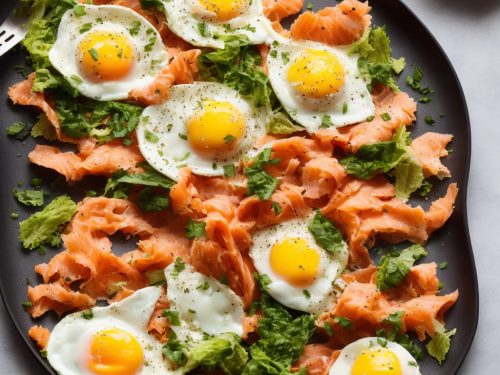 Hot-smoked salmon & egg Caesar recipe