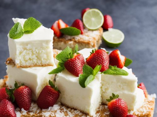 Iced Coconut & Lime Slice with Summer Fruit