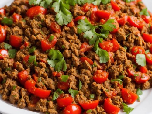 Indian Mince with Fresh Tomato Salad