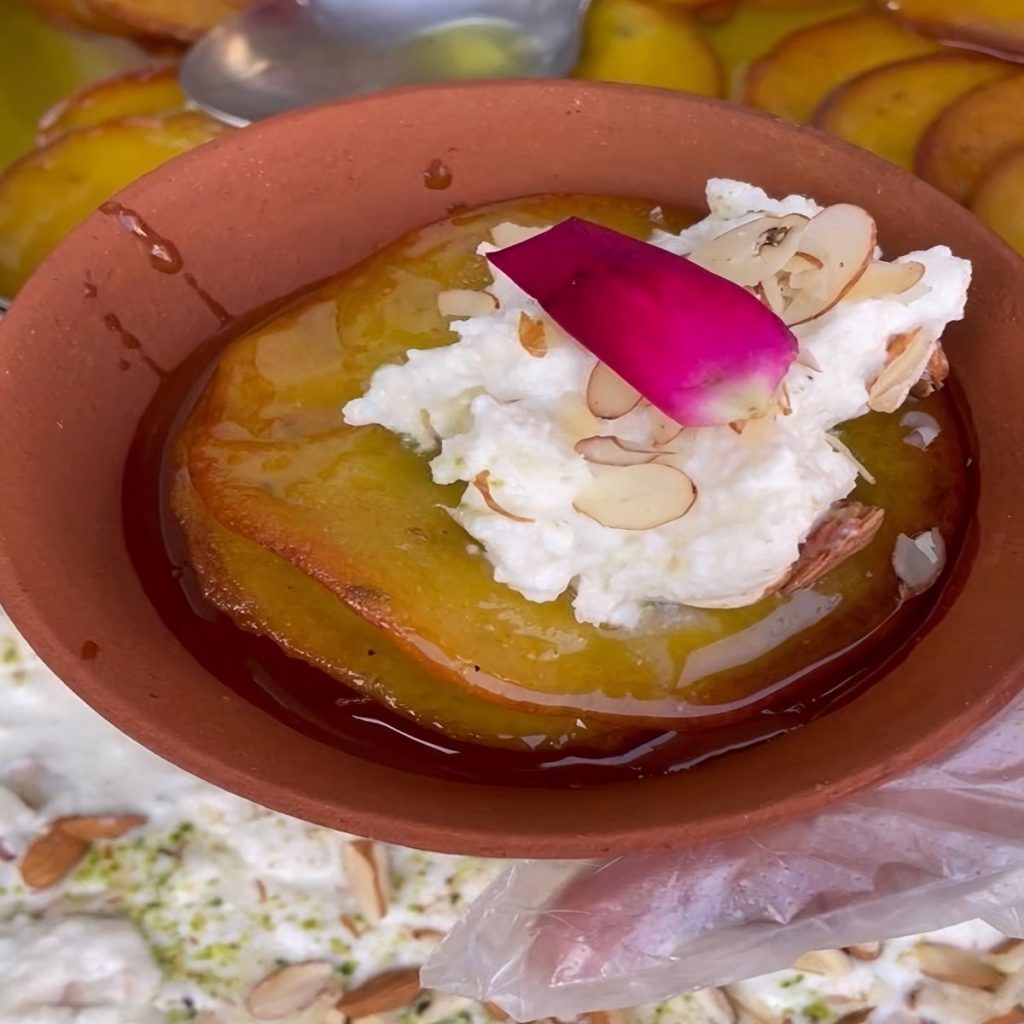 Indian Pancakes with Saffron & Rosewater Cream (Malpua & Rabri)