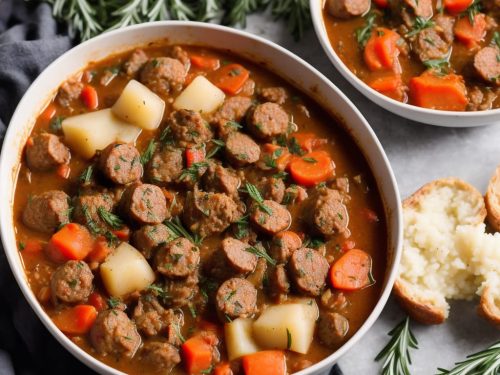 Italian Sausage Stew with Rosemary Garlic Mash