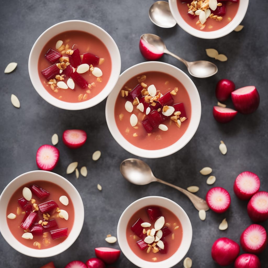 Jellied Rhubarb & Vanilla Soup