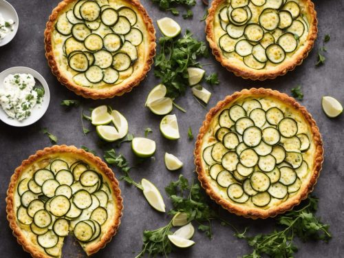 Jersey Royals, Courgette & Goat's Cheese Tart