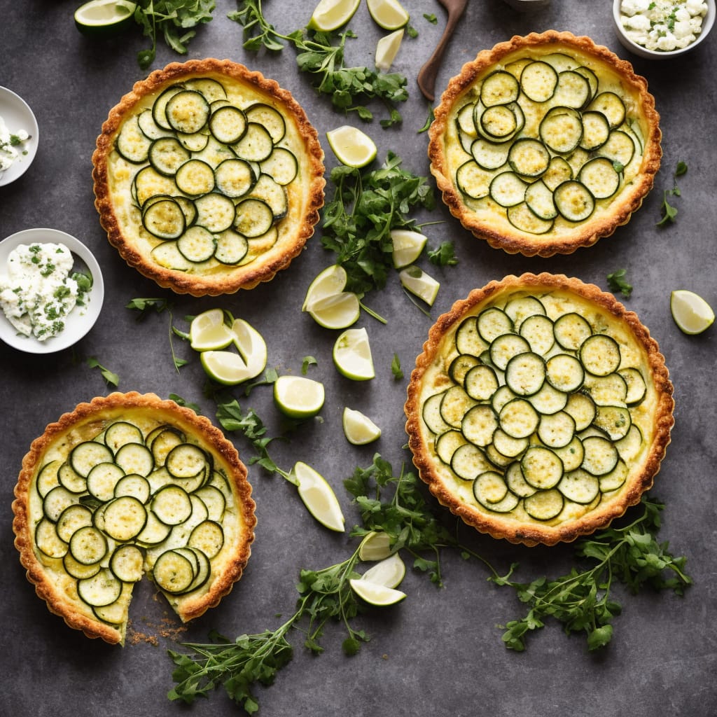 Jersey Royals, Courgette & Goat's Cheese Tart