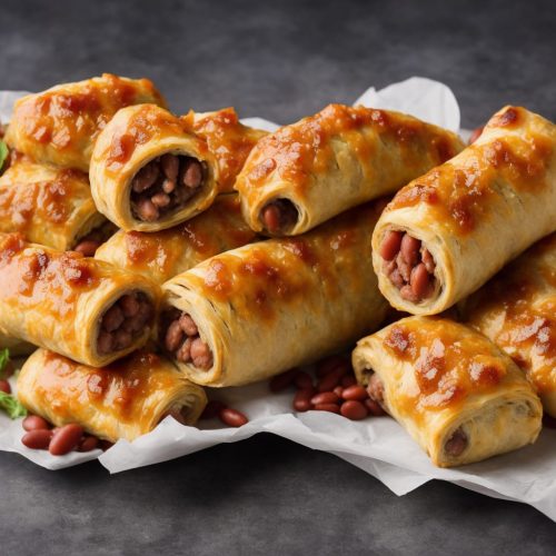 Jumbo Sausage Roll with Salsa Beans Recipe