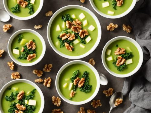 Kale & Apple Soup with Walnuts