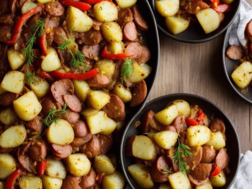 Kielbasa with Peppers and Potatoes Recipe