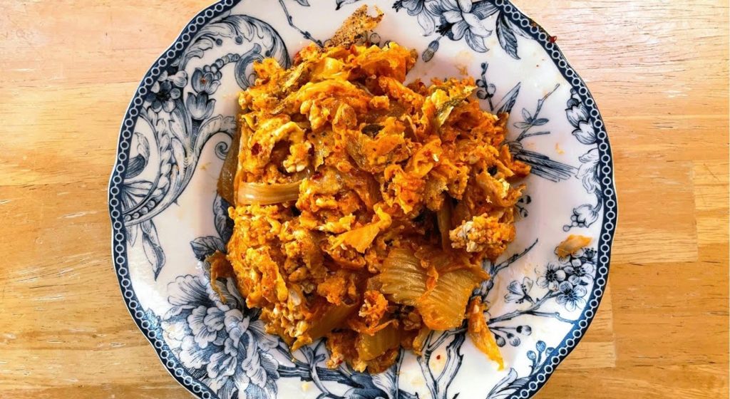 Kimchi Scrambled Eggs