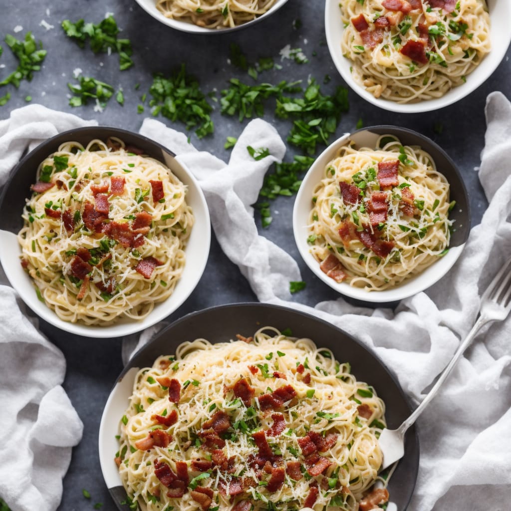 Kohlrabi "Noodles" with Bacon and Parmesan