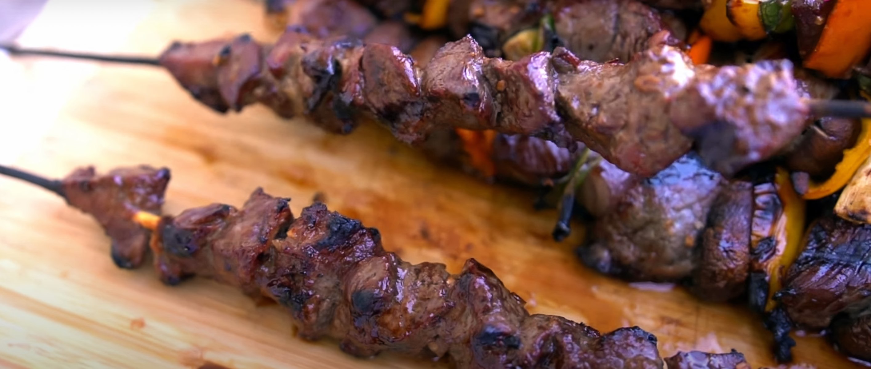 Korean shop beef skewers