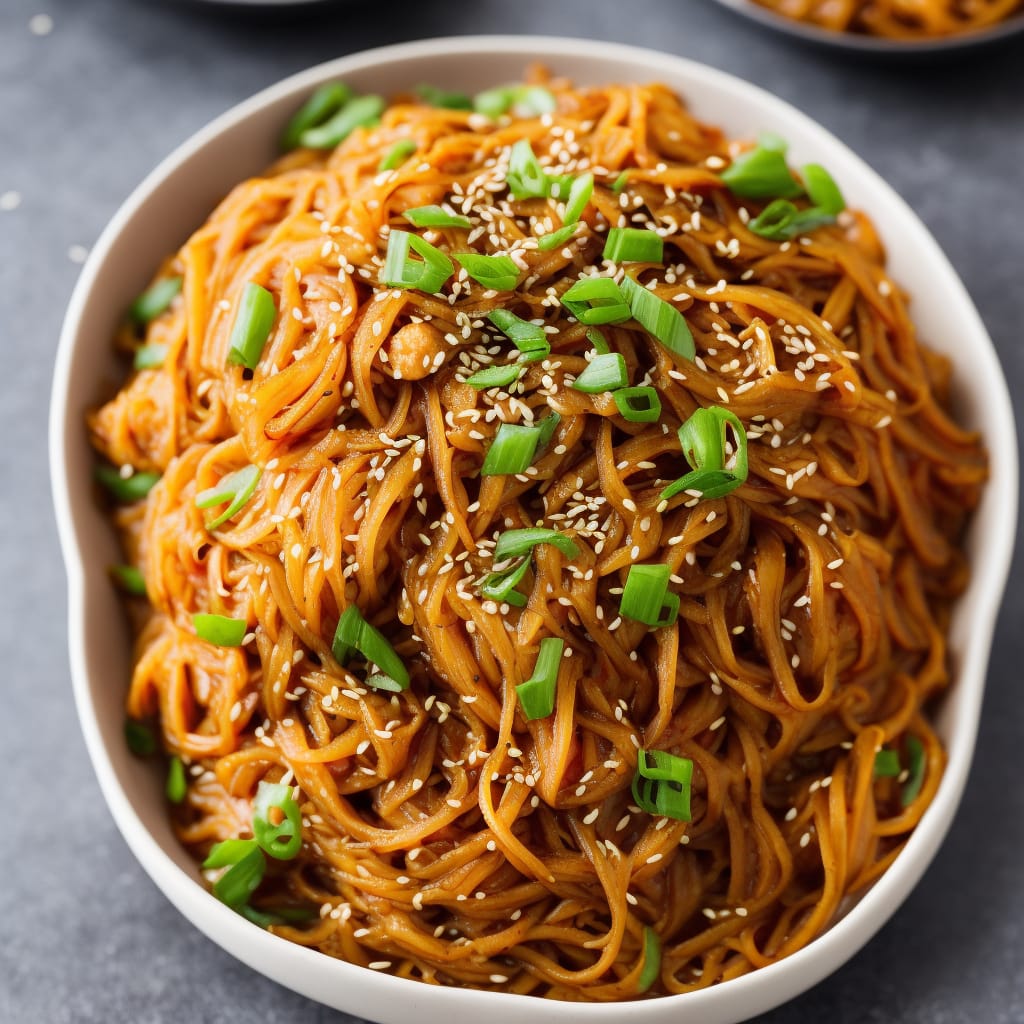 Korean Sweet Potato Noodles (Japchae)