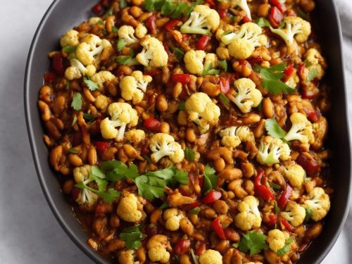 Kung Pao-Style Cauliflower & Kidney Beans