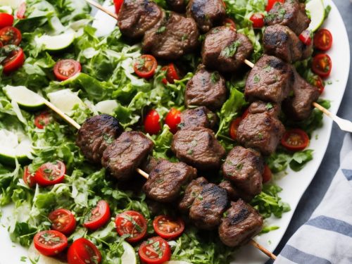 Lamb Kebabs & Greek Salad