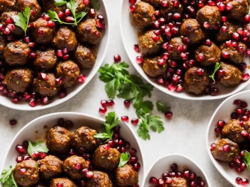Lamb Meatballs with Sour Cherries, Pomegranates & Pistachios