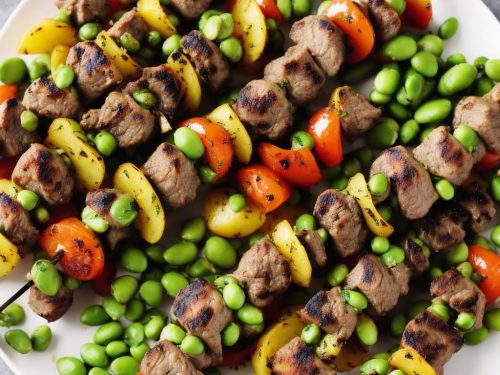 Lamb & Potato Kebabs with Minty Broad Beans