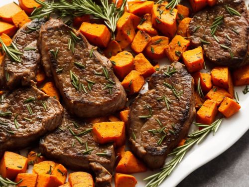 Lamb Steaks with Rosemary Sweet Potatoes