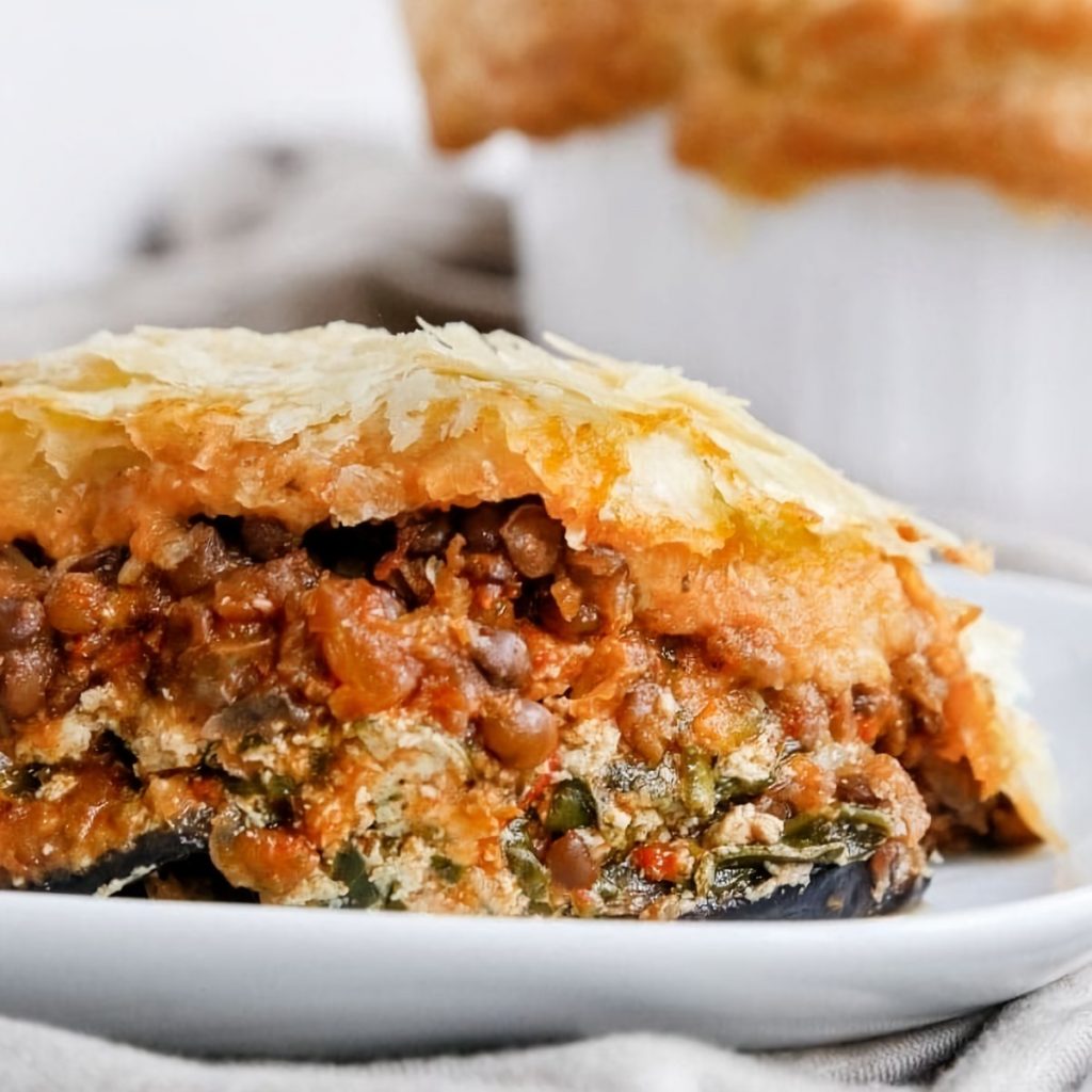 Layered Aubergine & Lentil Bake Recipe