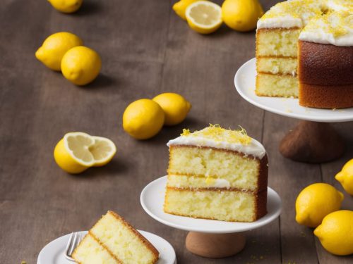 Lemon Fondant Cake A zesty and moist cake with a sweet lemon glaze