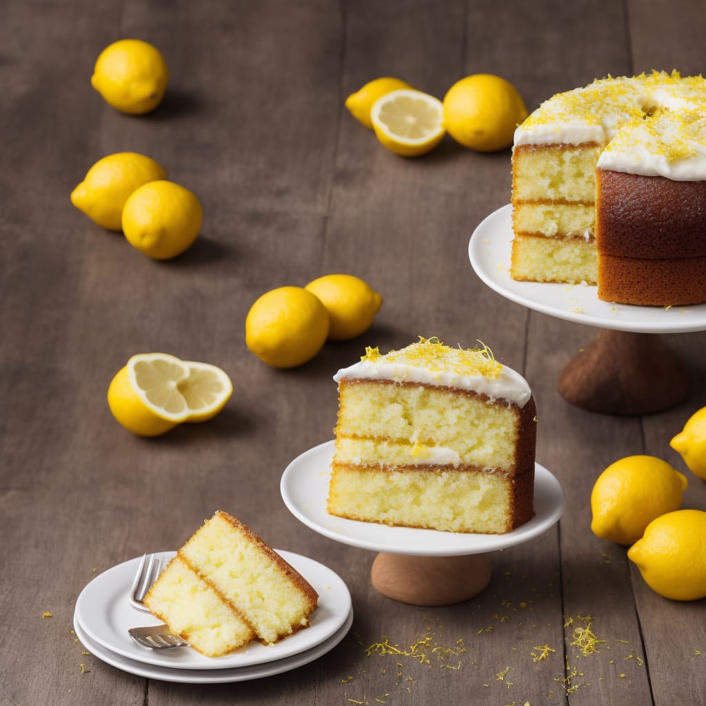 Lemon Fondant Cake A zesty and moist cake with a sweet lemon glaze