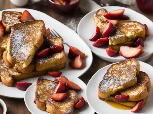 Lemon French Toast with Poached Plums