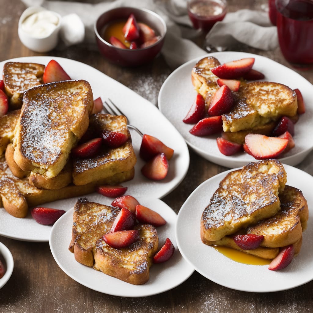 Lemon French Toast with Poached Plums