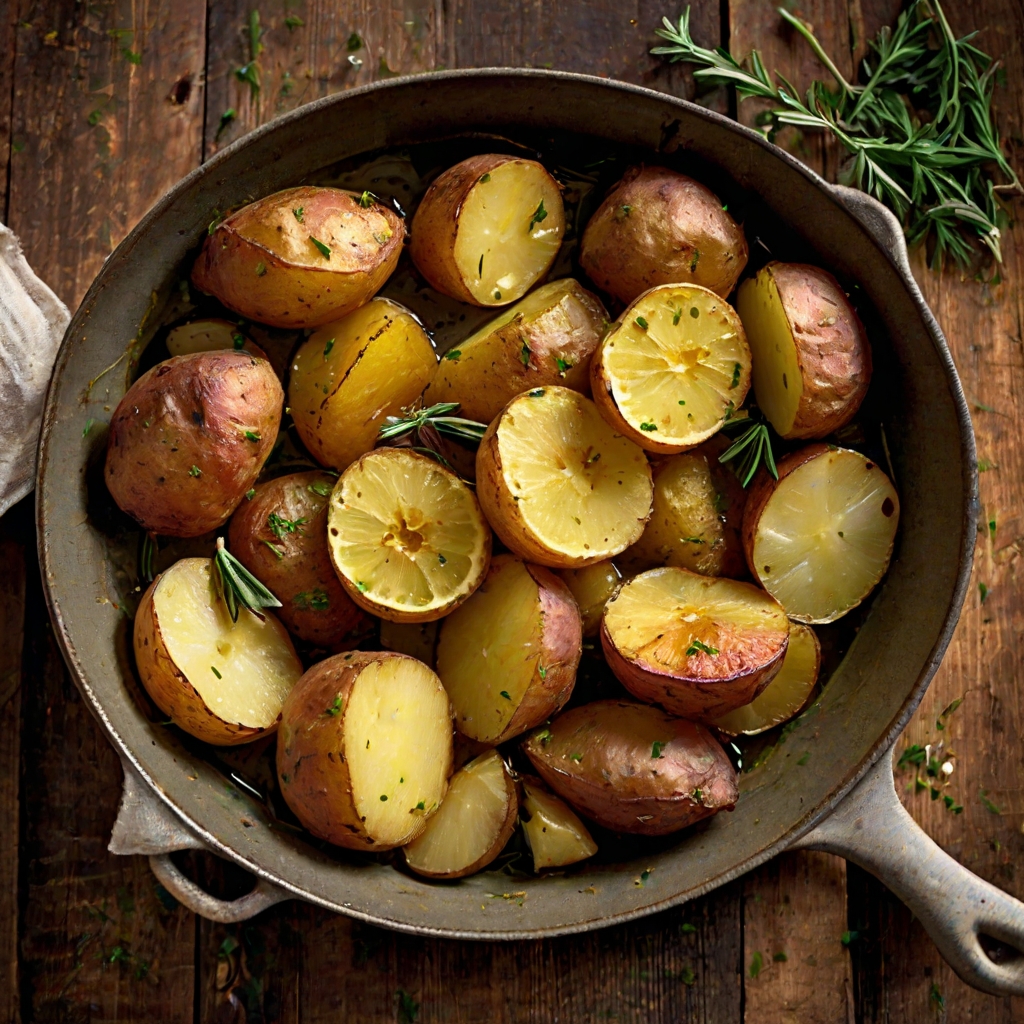 Lemon, Garlic & Bay Roast Potatoes