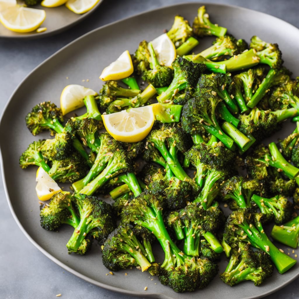 Lemon-Roasted Broccoli and Asparagus