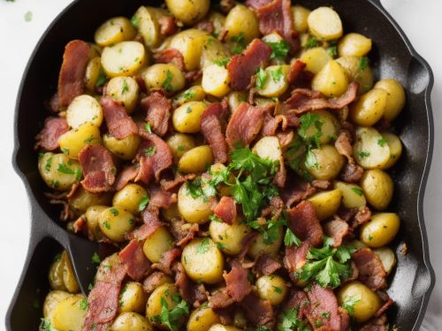 Liver & bacon sauté with potatoes & parsley