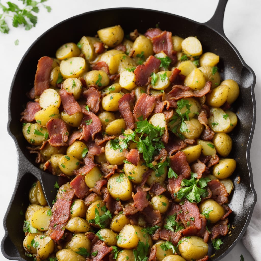 Liver & bacon sauté with potatoes & parsley