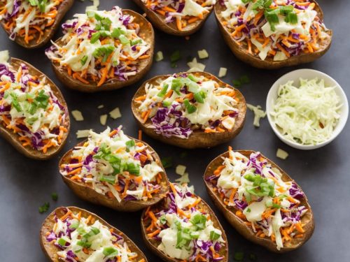 Loaded Baked Potatoes with Slaw