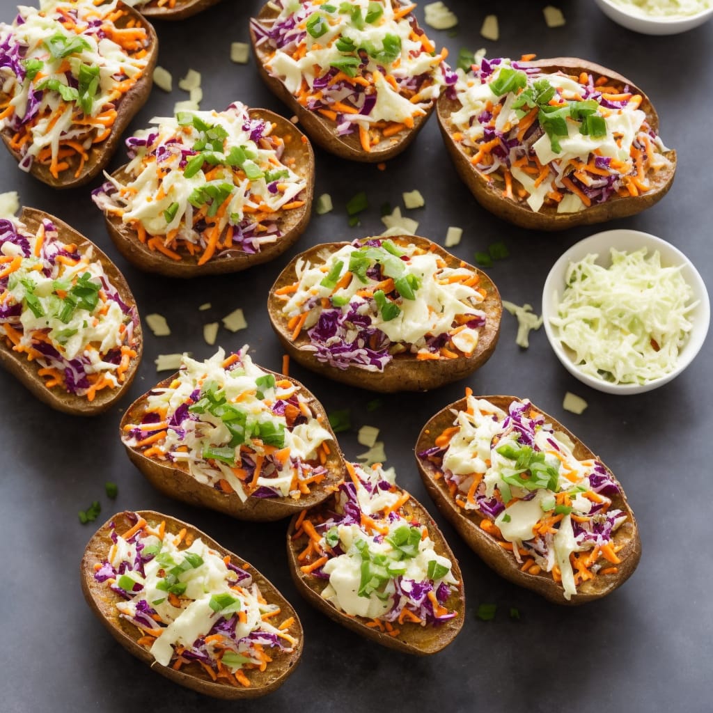 Loaded Baked Potatoes with Slaw
