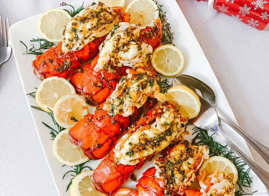 Lobster with Lemon & Herb Butter Sauce Recipe