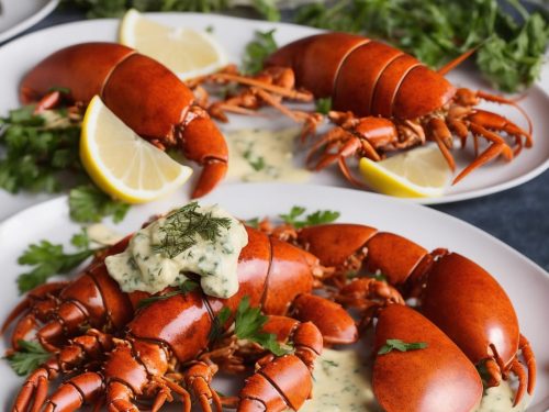 Lobster with Lemon & Herb Butter Sauce