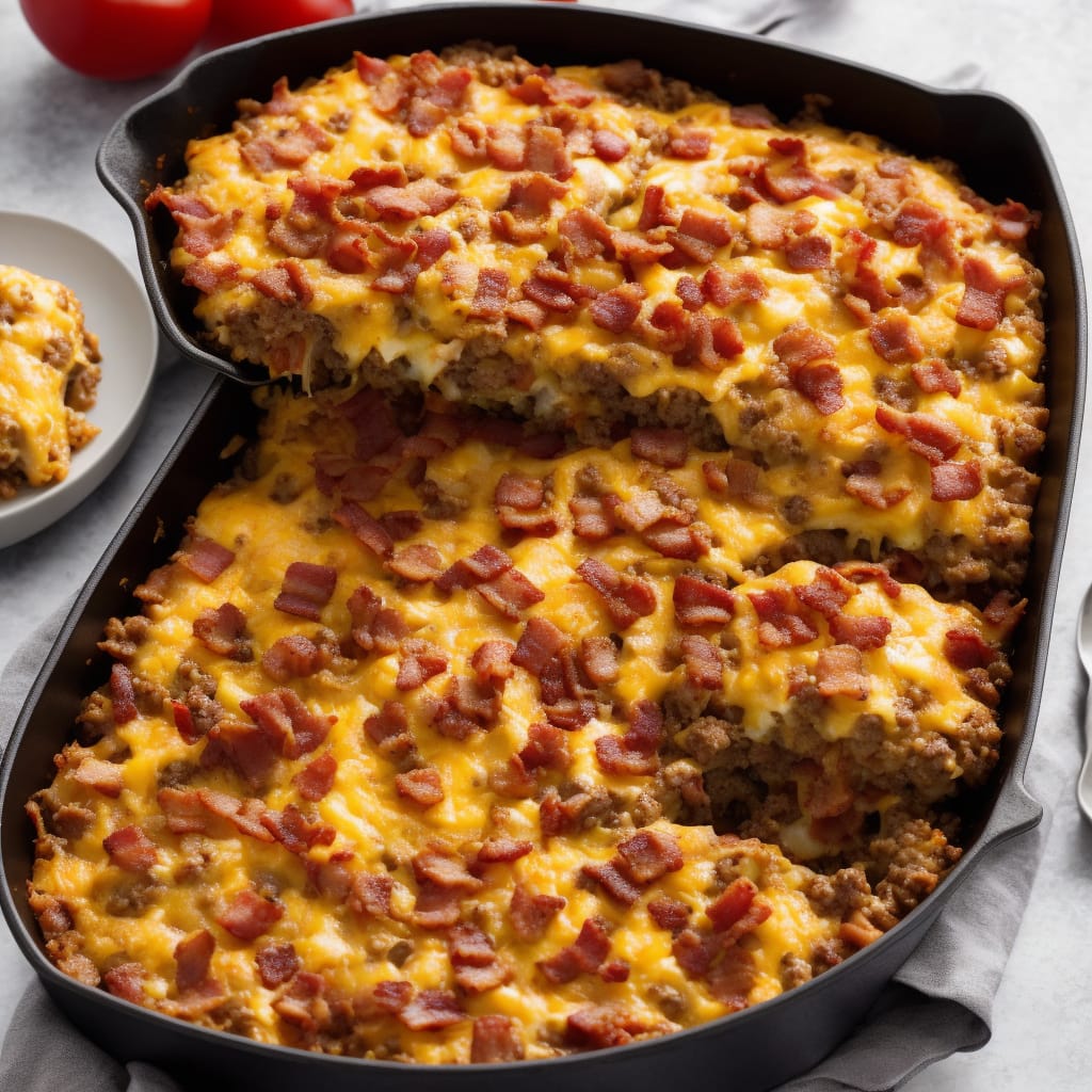 Low-Carb Bacon Cheeseburger Casserole