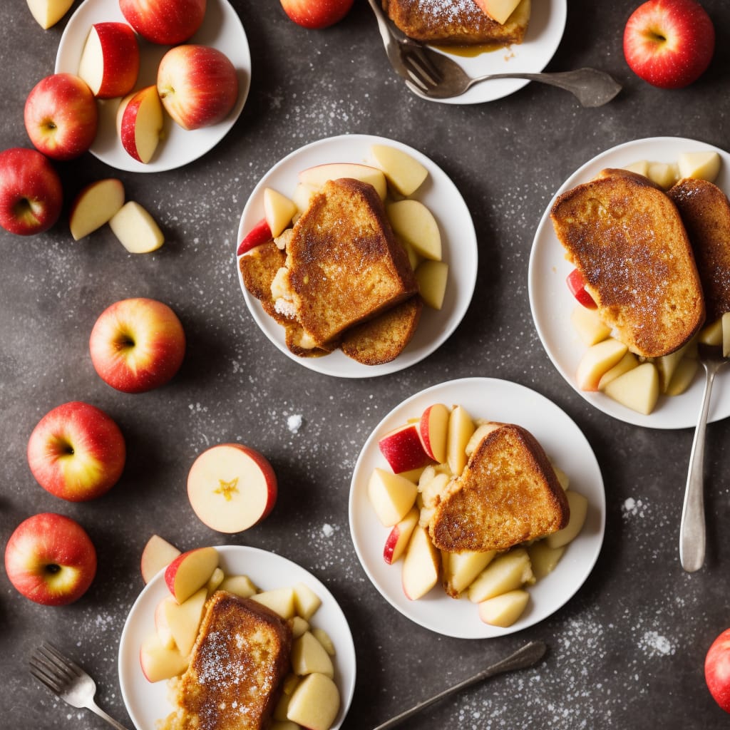 Marmalade & whisky pain perdu with apples