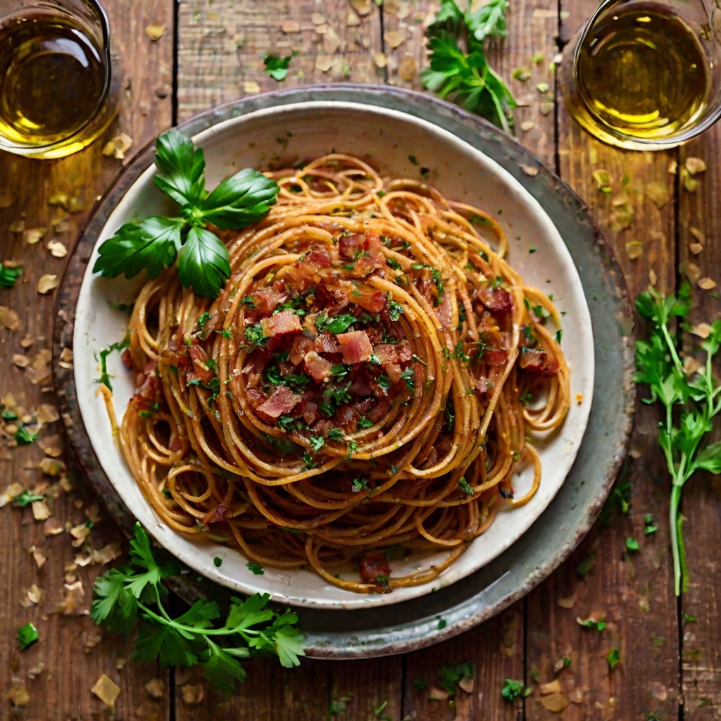 Marmite & Pancetta Spaghetti