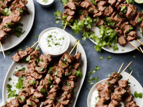 Mary's Chilli Lamb Skewers with Minted Yogurt Cooler