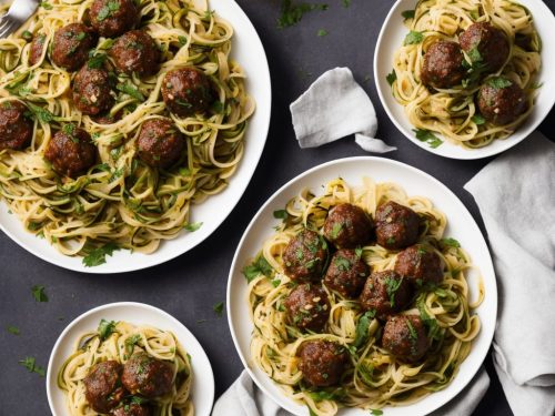 Meatballs with Fennel & Balsamic Beans & Courgette Noodles
